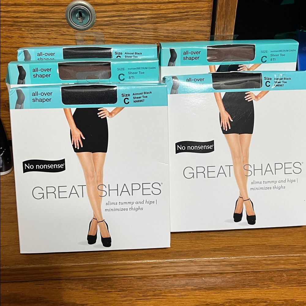 No Nonsense Great Shapes All-Over Shaper lot. Support Pantyhose new lot 5